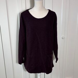 J.Jill Pure Jill Women's Purple Long Sleeve Top Large